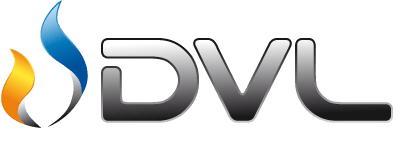 Logo DVL écriture blanche